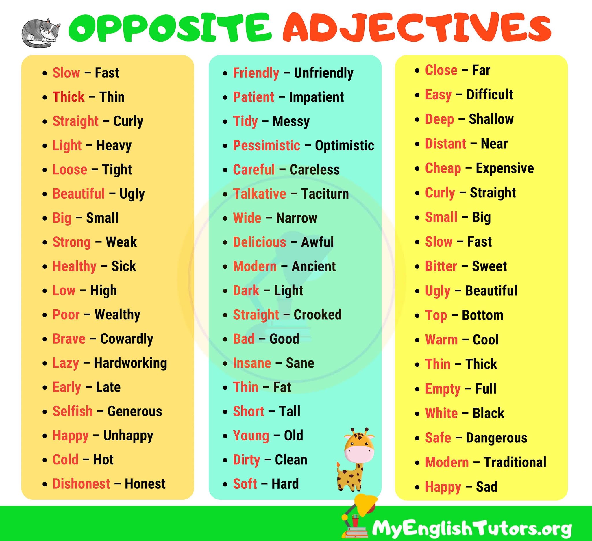 Positive adjective words that start with o