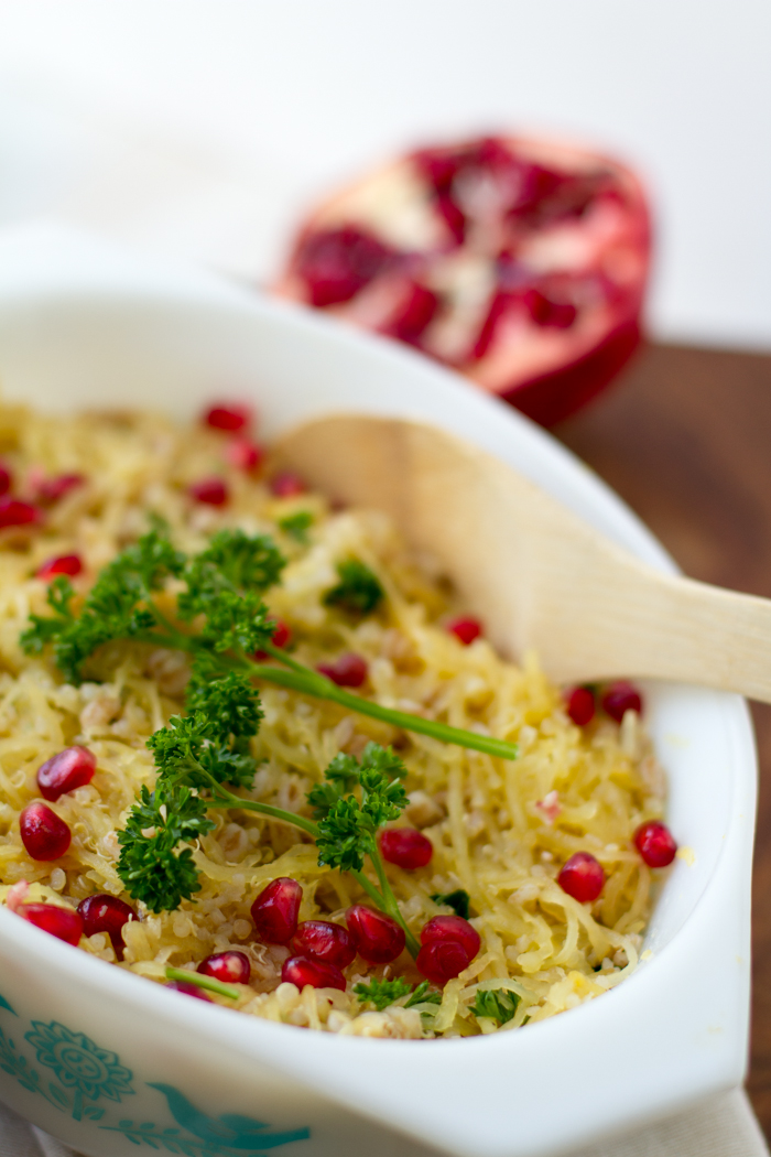 GRANNY GIRLS Farro, Quinoa & Spaghetti Squash with Pomegranate Vinaigrette