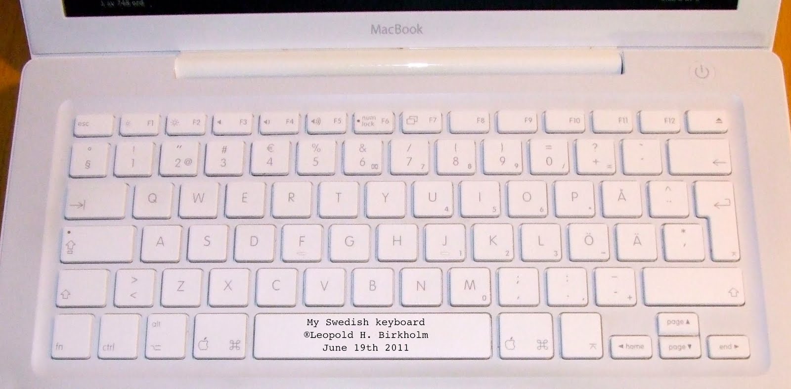 Swedish Macbook Keyboard