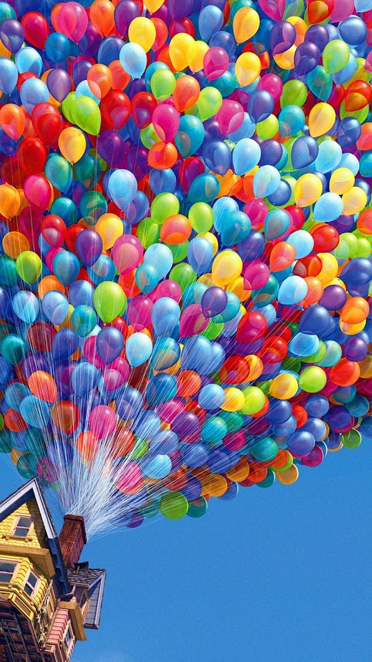 Colorful Balloons House Up Movie Android Wallpaper