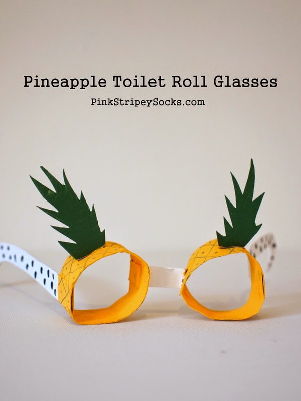 Make Toilet Roll Glasses! Pink Stripey Socks