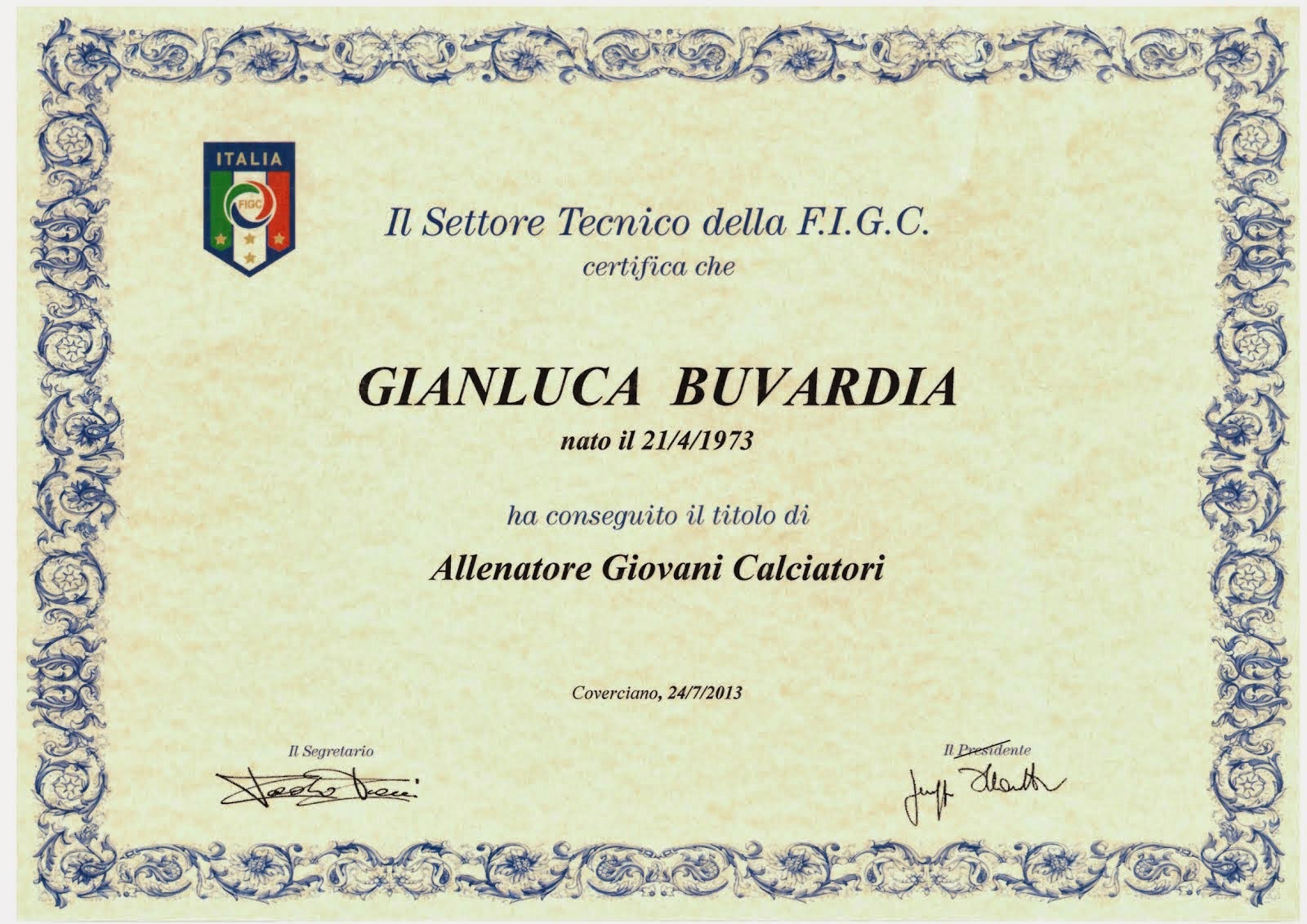 Allenatore Giovani Calciatori