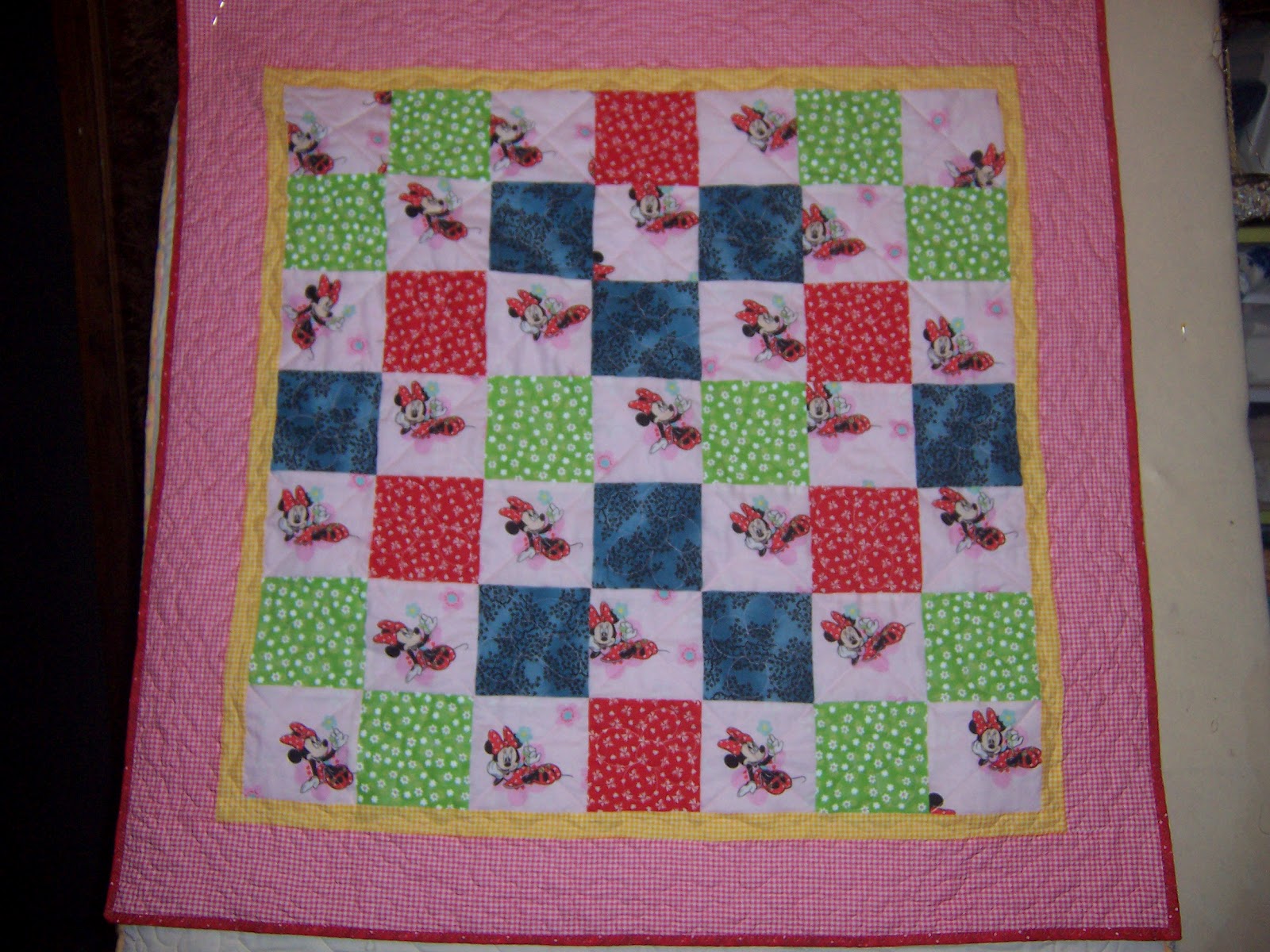 Quilts and Art by Cheryl Minnie Mouse Baby Quilt