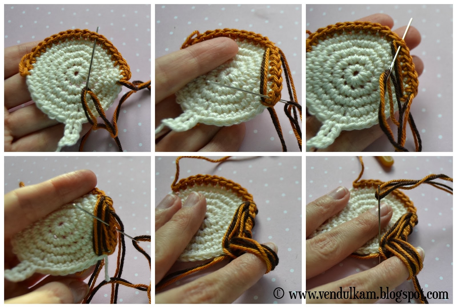 Sweet girl applique Magic with hook and needles