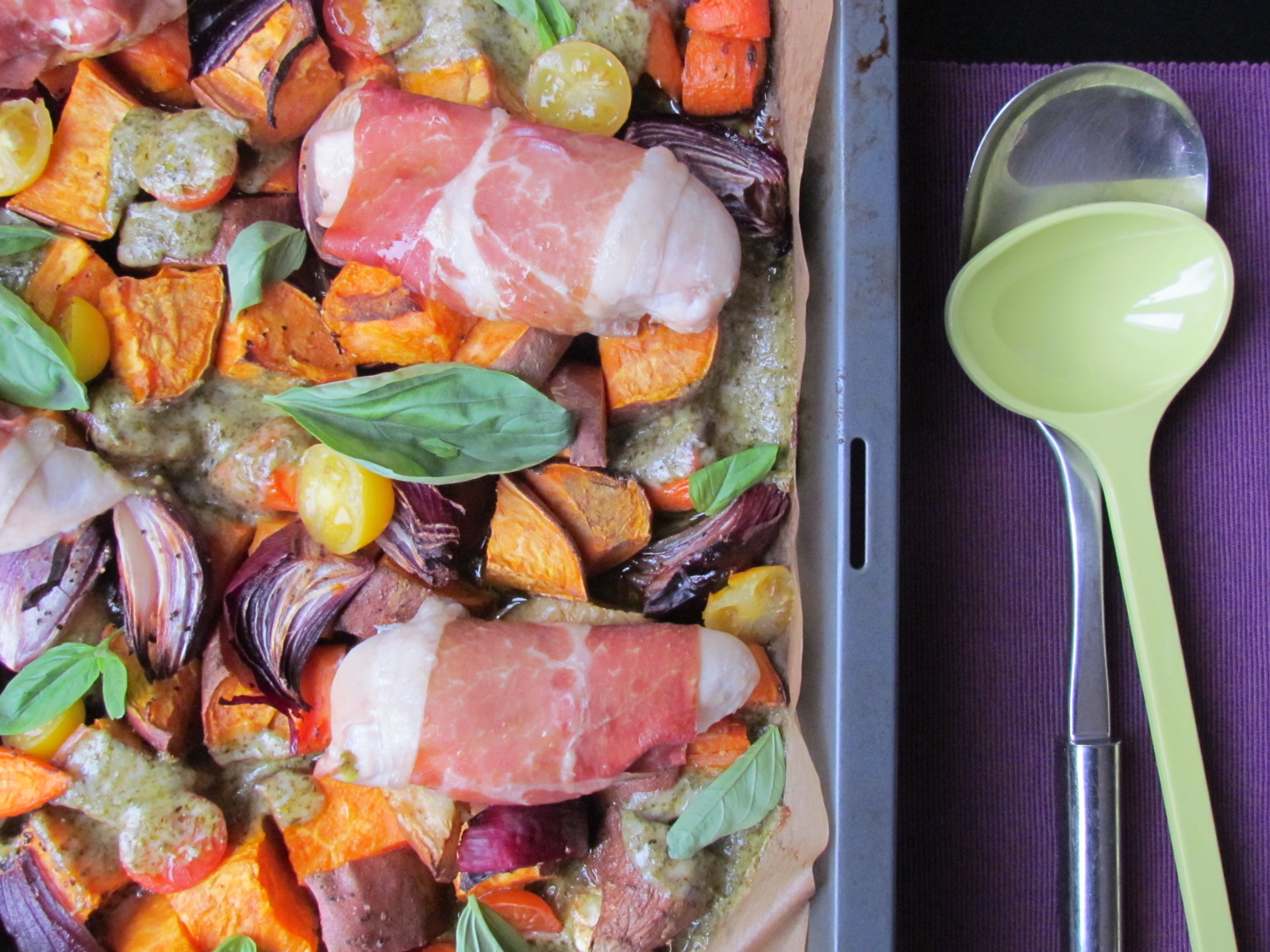 Holly S Pantry One Tray Oven Roasted Vegetables Parma Ham