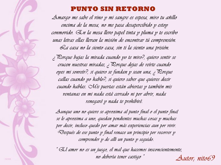 PUNTO SIN RETORNO