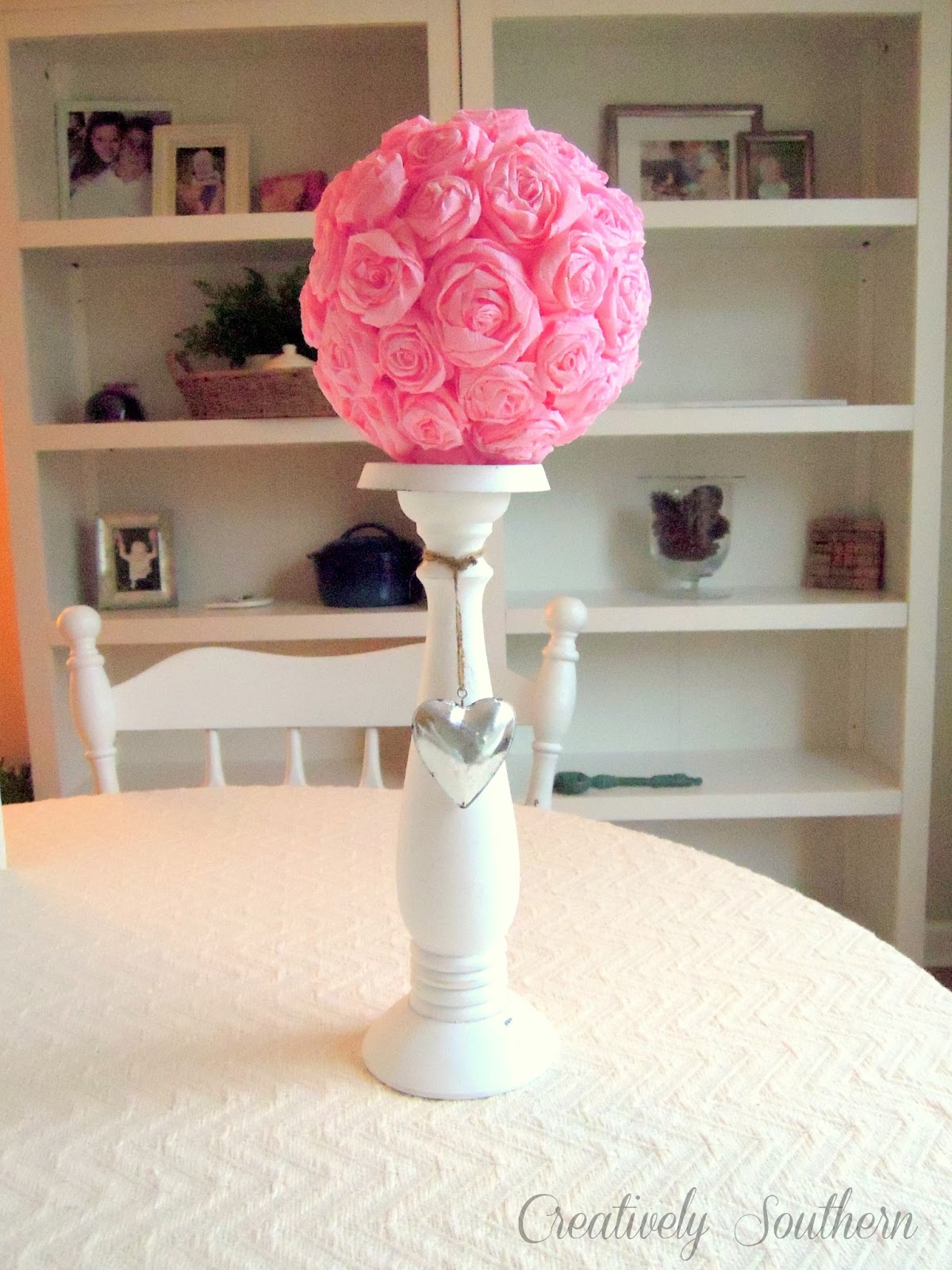 crepe paper flowers for an elegant craft idea paper flower topiary