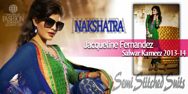 Jacqueline Fernandez Salwar Kameez 2013-14 By Nakshatra