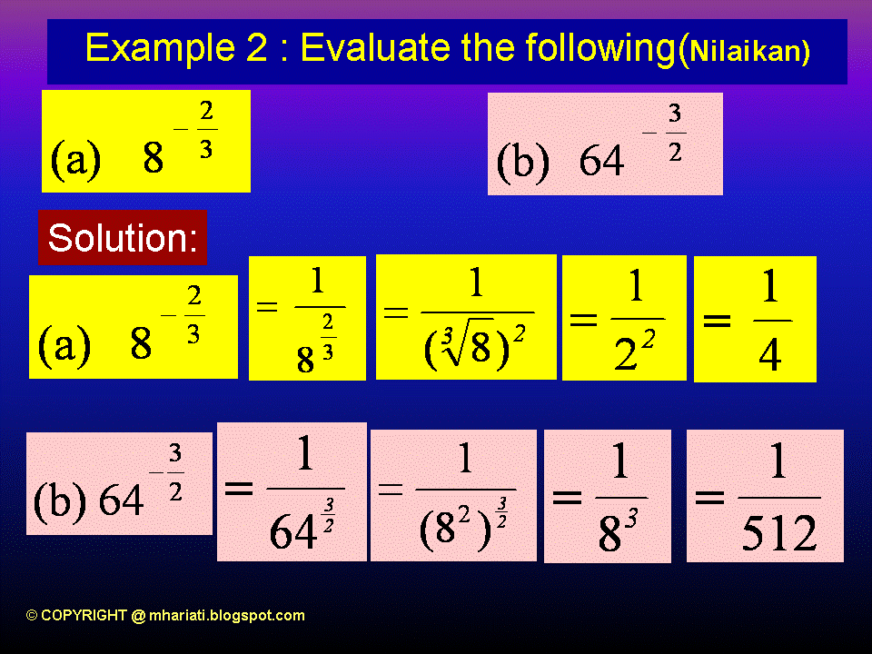 ADDITIONAL MATHEMATICS INDICES AND LAWS OF INDICES
