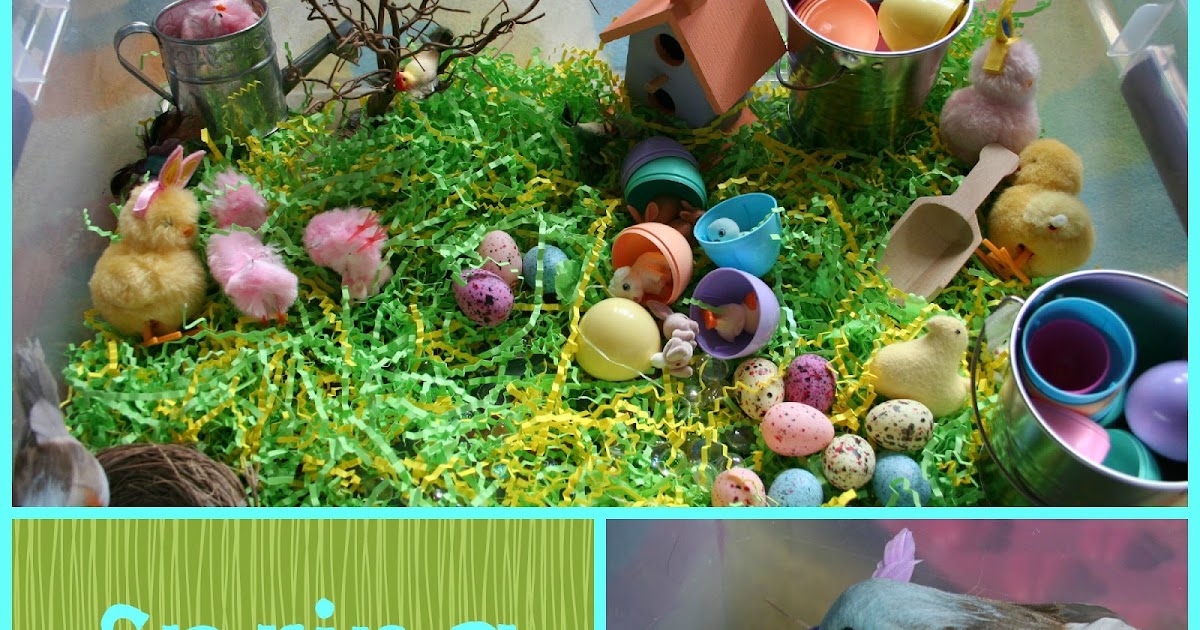 Pink and Green Mama: * Preschool At Home: Spring Sensory Box