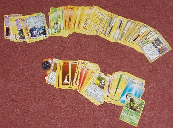 Hundreds of Pokemon cards.
