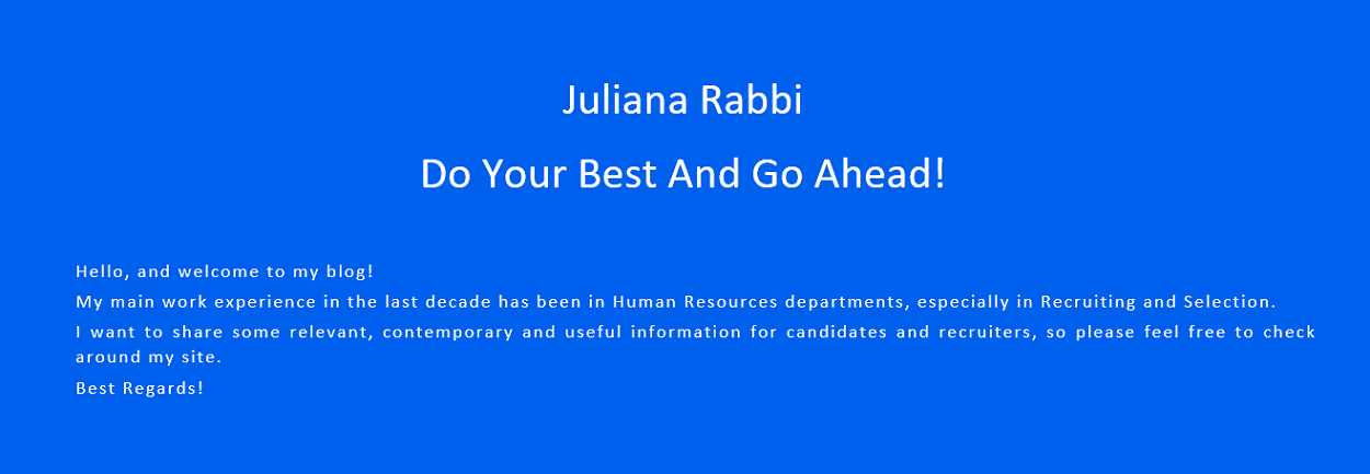 Juliana Rabbi - Do Your Best And Go Ahead!