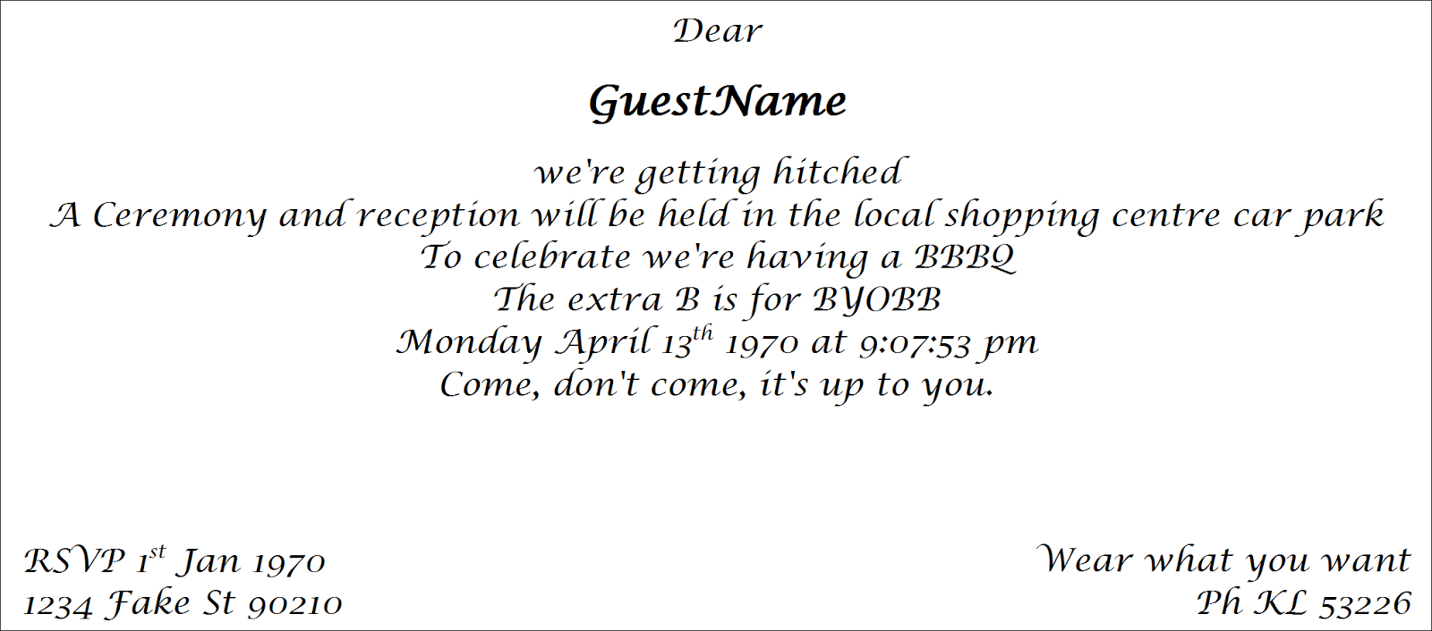 Grant Trebbin Command Line Mail Merge For Wedding Invitations With Perl