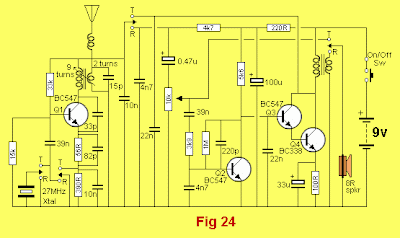 27MHz Walkie Talkie Circuit Diagram