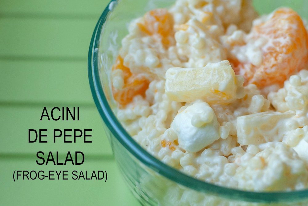 Canyons and Curls Acini De Pepe Salad aka FrogEye Salad