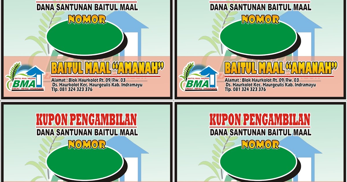 KUPON SANTUNAN BAITUL MAAL AMANAH - pemdes_haurkolot