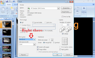 how to print ppt slides