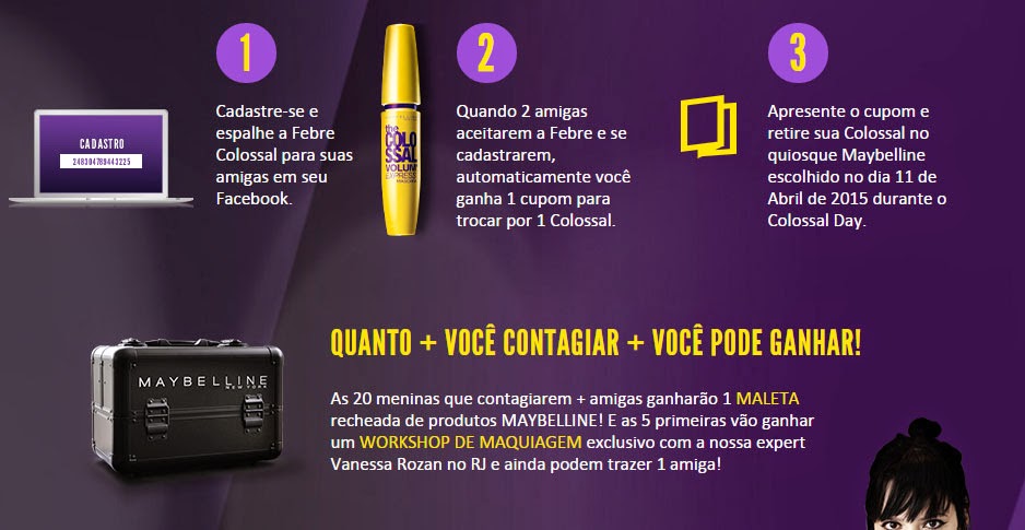 GANHE UM RÍMEL THE COLOSSAL DA MAYBELLINE GRÁTIS 2