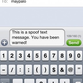 iPhone SMS spoofing.