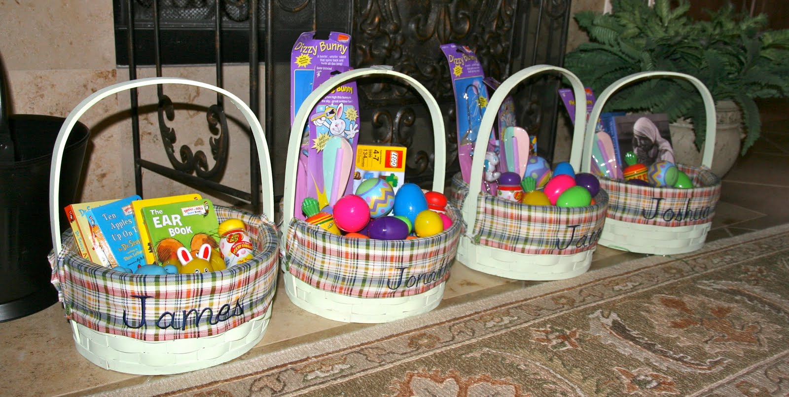 Buttons and Butterflies Easter Basket Liners