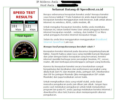 speed test seting internet smartfren