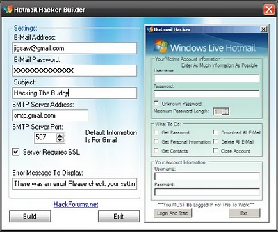 Hotmail Hacking Software