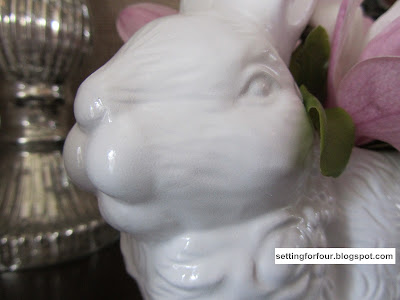  DIY Pottery Barn Knock Off Easter Rabbit Tutorial! Bring PB style to your home decor without the price tag! This is an easy and inexpensive DIY to make for your side table or centerpiece for your Spring tablescape! 