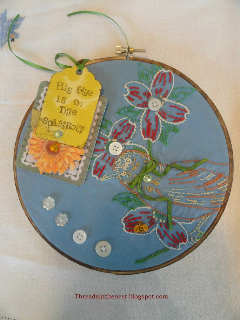 Threads in the Nest Decorative Embroidery Hoop Tutorial