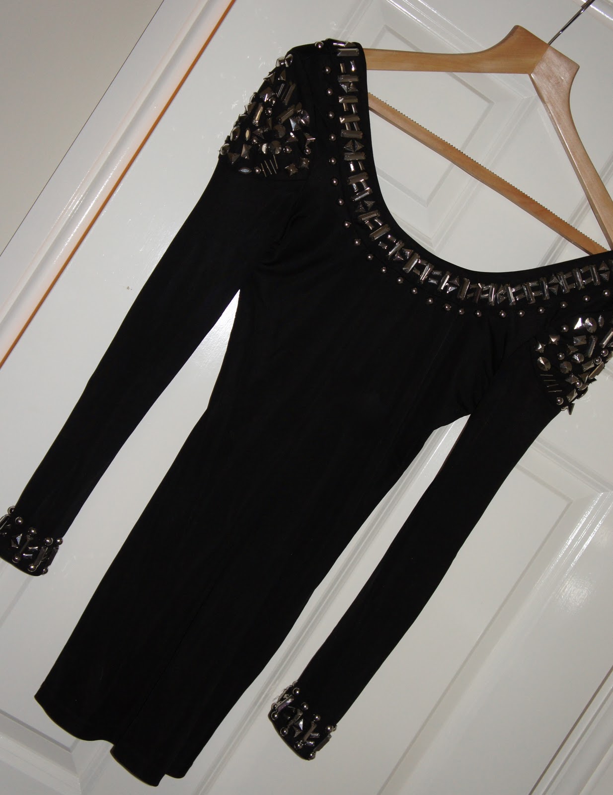 La Bella Vita Edgy Black Studded Dress