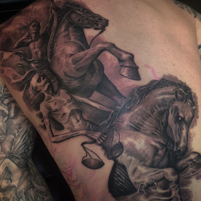 Zombie horseman back tattoo Tattoo Geek Ideas for best tattoos