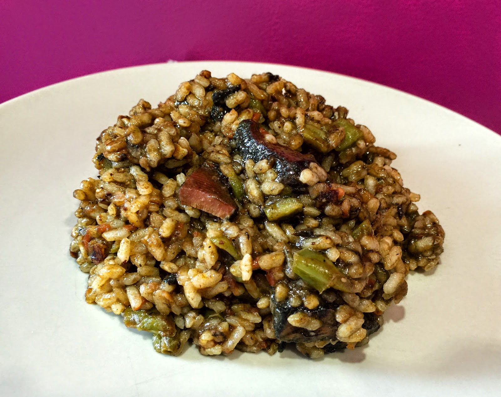 Dulce Muffin Arroz con lata de calamares en su tinta