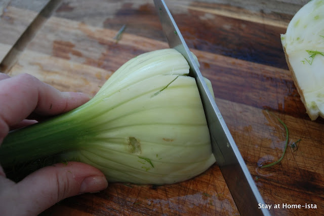 How to Chop a Fennel Bulb, a picture tutorial from stayathomeista.com