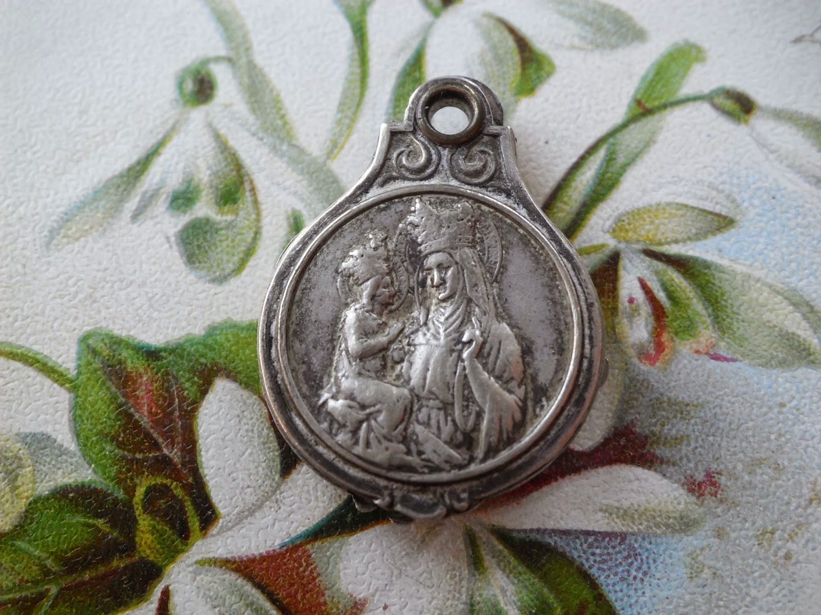 Vintage Religious Medals Antique OLD Vintage St Anne de Beaupre