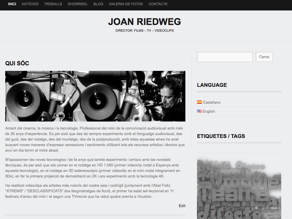 Visita la nova web de Joan Riedweg