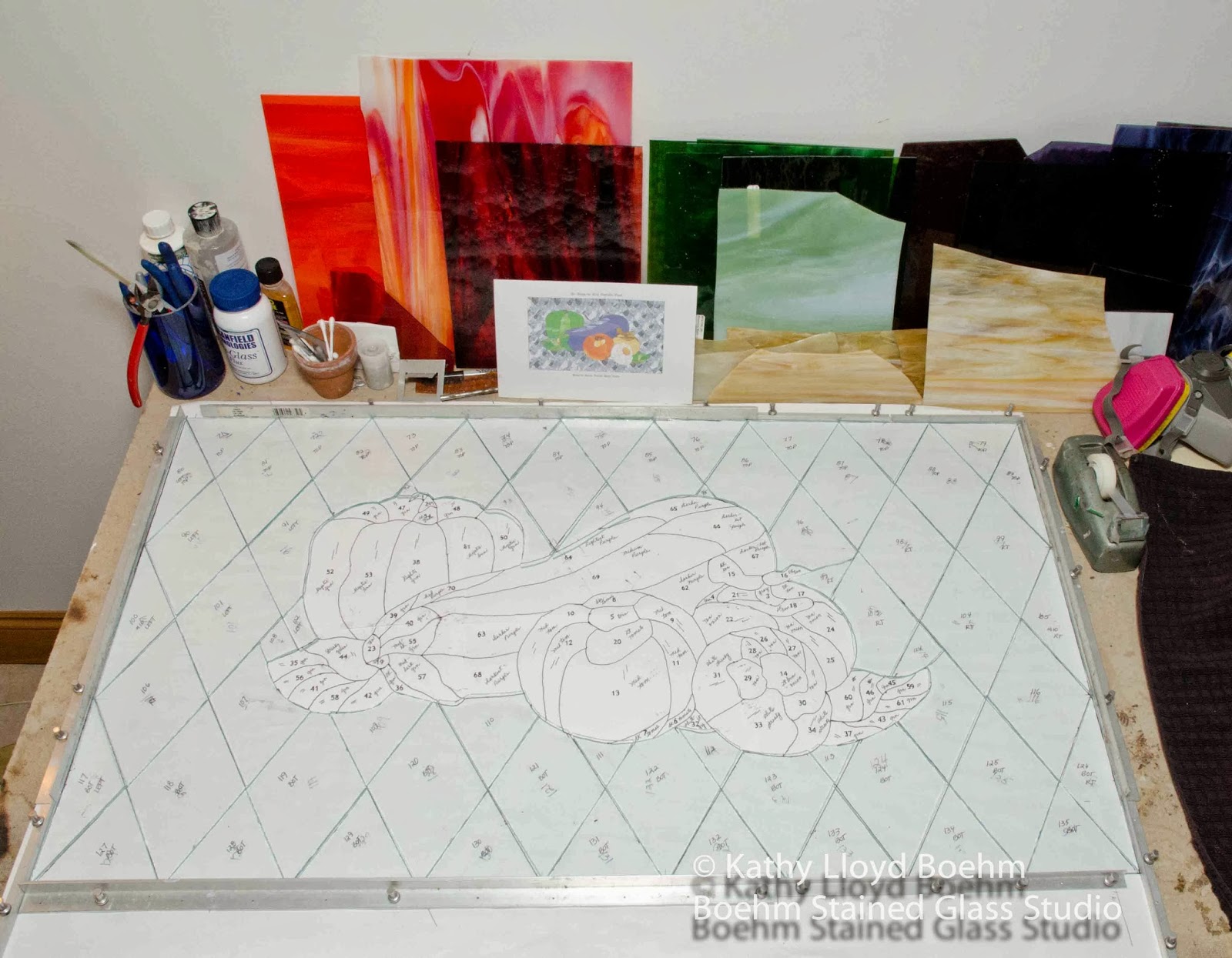 Boehm Stained Glass Blog Stained Glass Vegetable Kitchen Panel