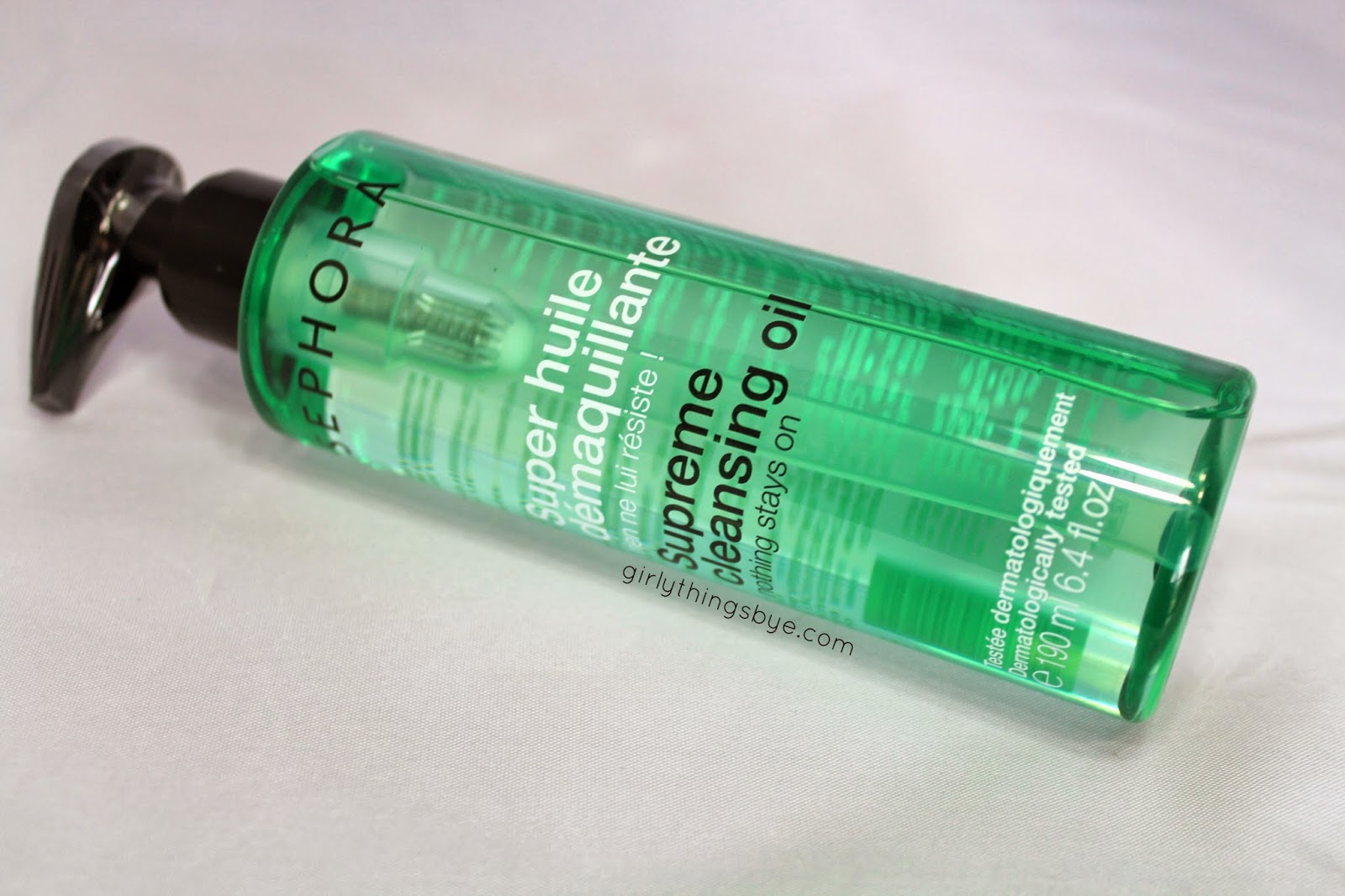 Sephora supreme cleansing oil, review, skincare, @girlythingsby_e