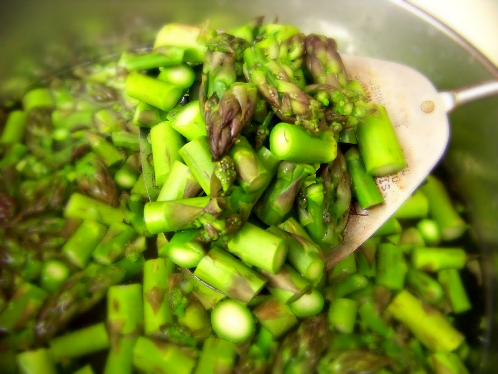 Asparagus Frittata with Spring Garlic Greens Community Chickens
