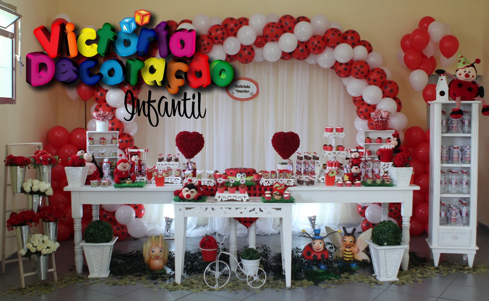 decoracao de festa infantil jardim das joaninhas:Victoria Decoração Infantil : Joaninha – decoração provençal decoracao de festa infantil jardim das joaninhas:Victoria Decoração Infantil : Joaninha – decoração provençal