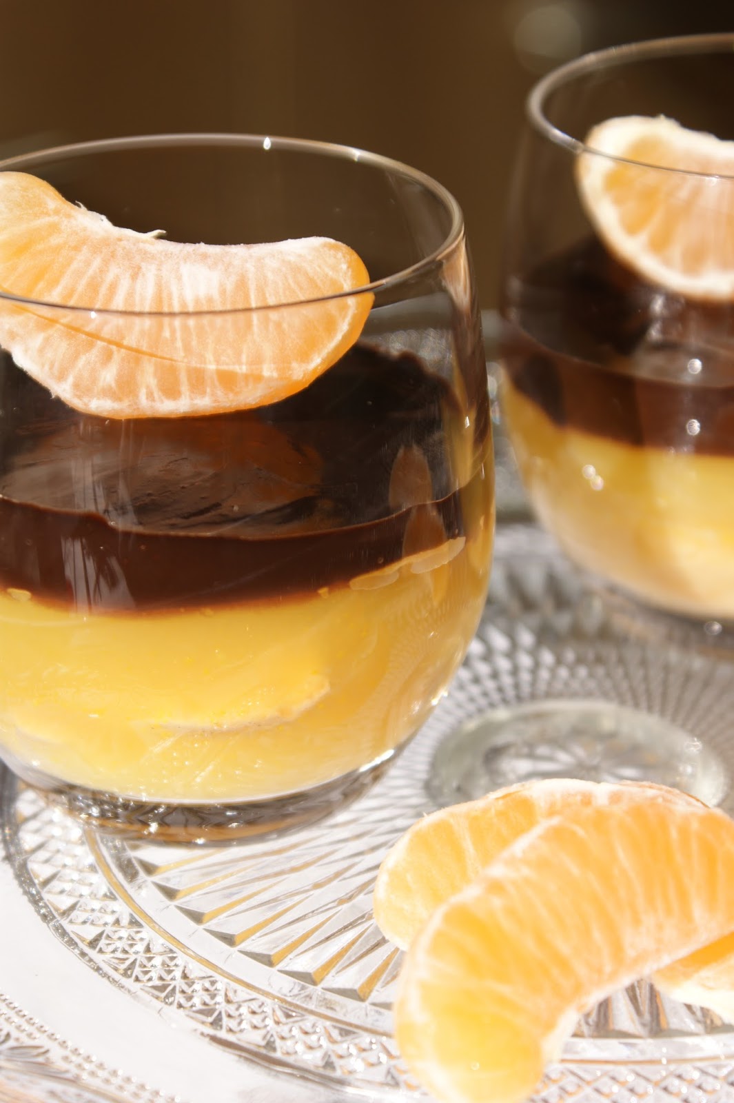 Verrines de perles du Japon et gelée d'orange au zeste de citron