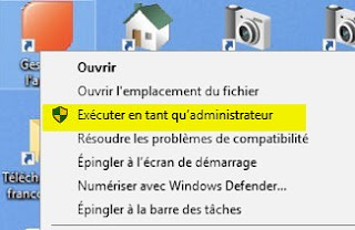 sdgi espi gestion clic droit sur le raccourci de sdgi gestion et cliquer sur Exécuter en tant qu'administrateur