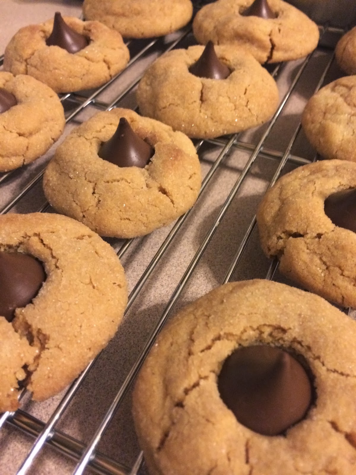 Little Cook in the Big City Peanut Butter and Hershey Kiss Cookies