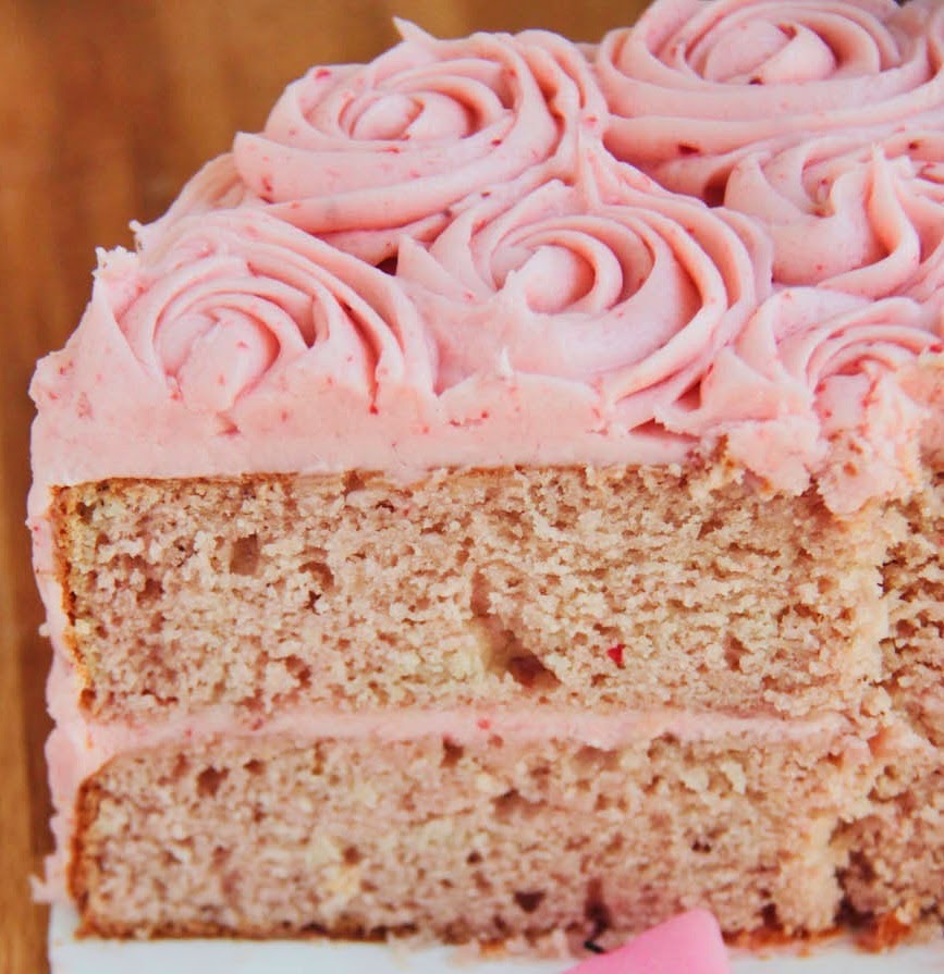 Fresh Strawberry Cake with Strawberry Buttercream Recipe Kitchen Vista's