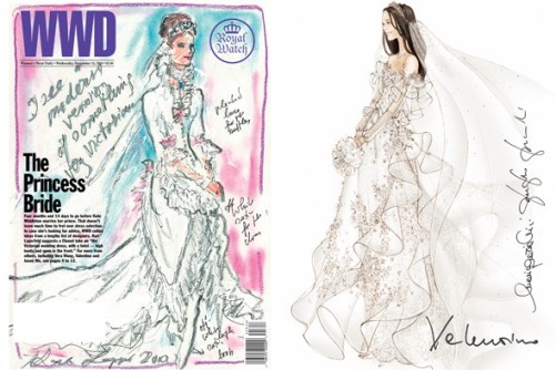kate wedding dress sketches. kate middleton wedding dresses