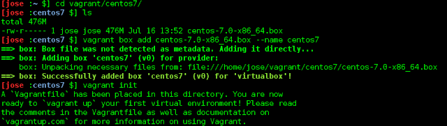 Add and Run CentOS 7 on Virtualbox using Vagrant 1 vagrant%2B1