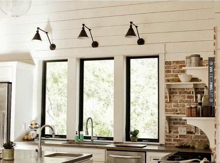 The Pink Zipper: Wednesday Wants on Friday - Wall Sconces in the Kitchen