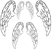 Plantillas de dibujos Alas de Angel 01