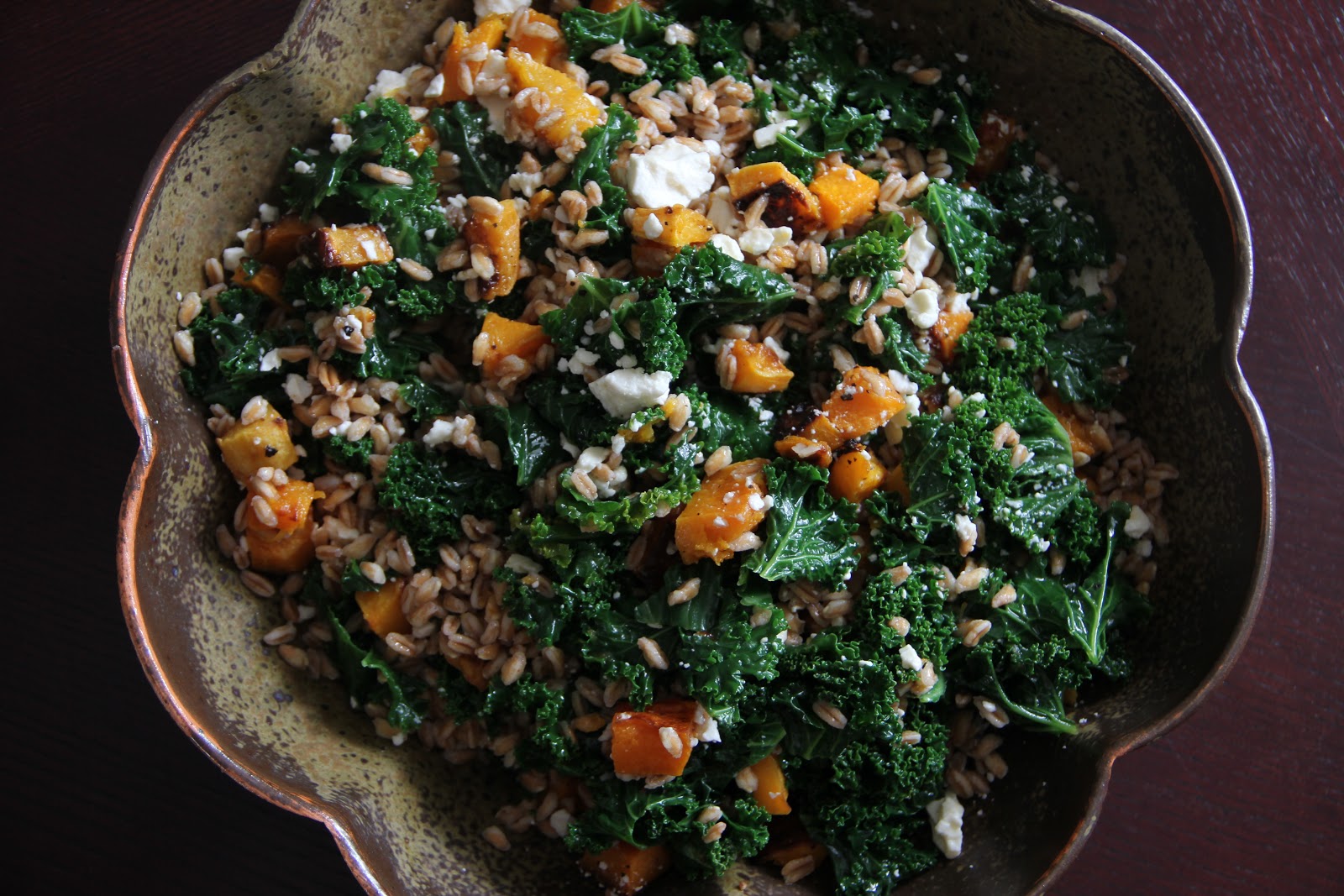 Life By Appointment Farro Salad with Butternut Squash, Kale, and Feta