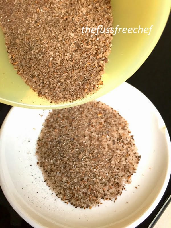 the FUSS FREE chef Homemade Salt and Pepper seasoning, and Salt and