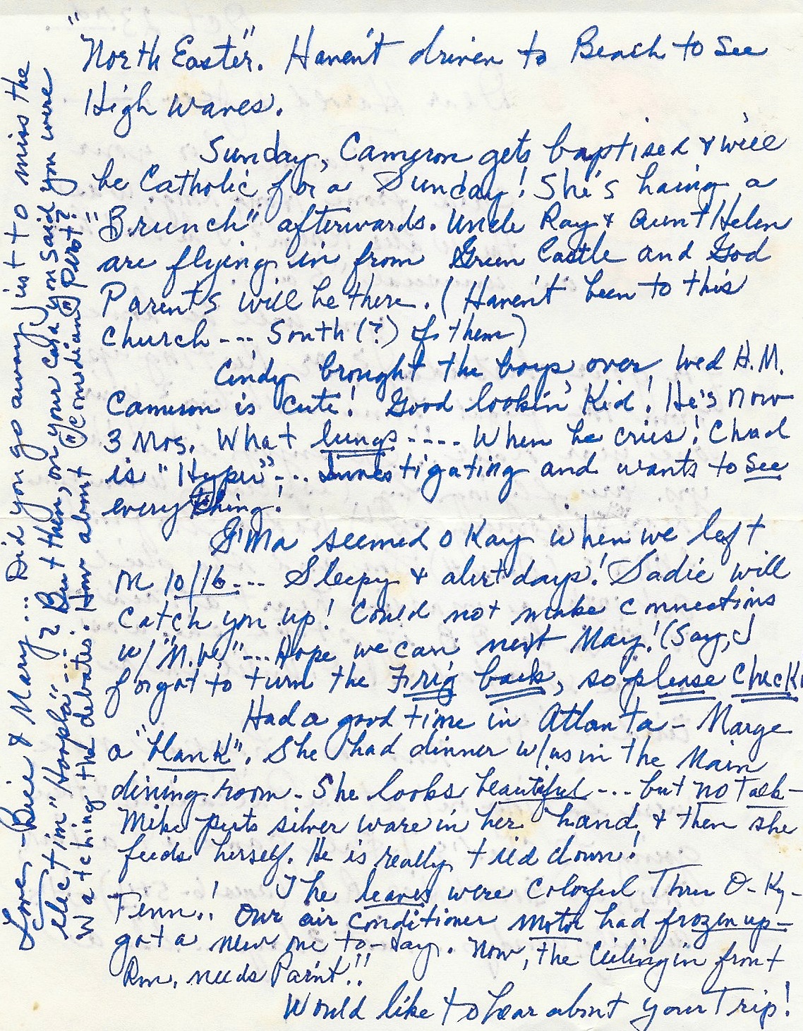 Uibles A Family Blog 1992 Aunt Mary S Letter Oct 23