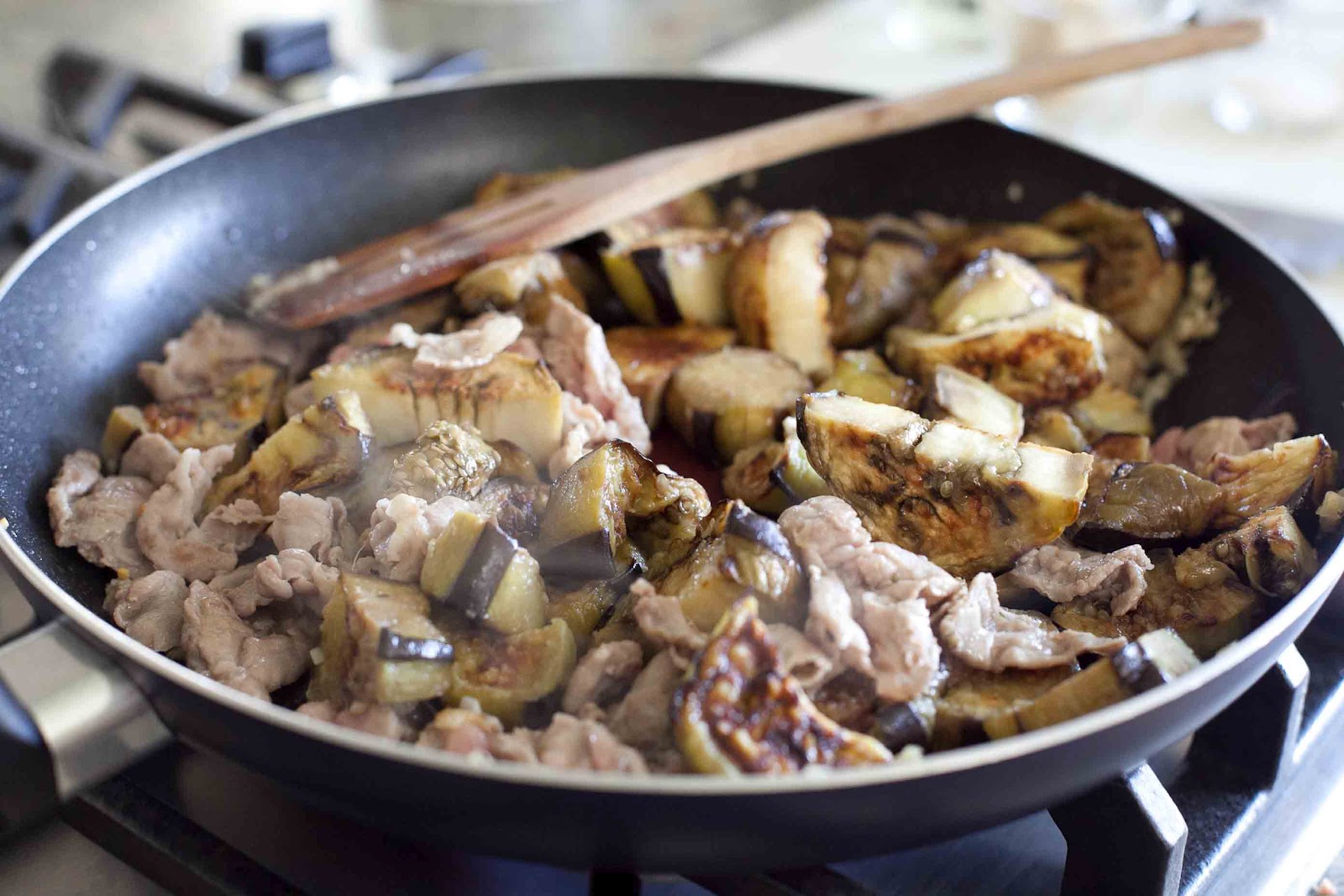 FOODjimoto Eggplant with Tofu, Pork & Miso